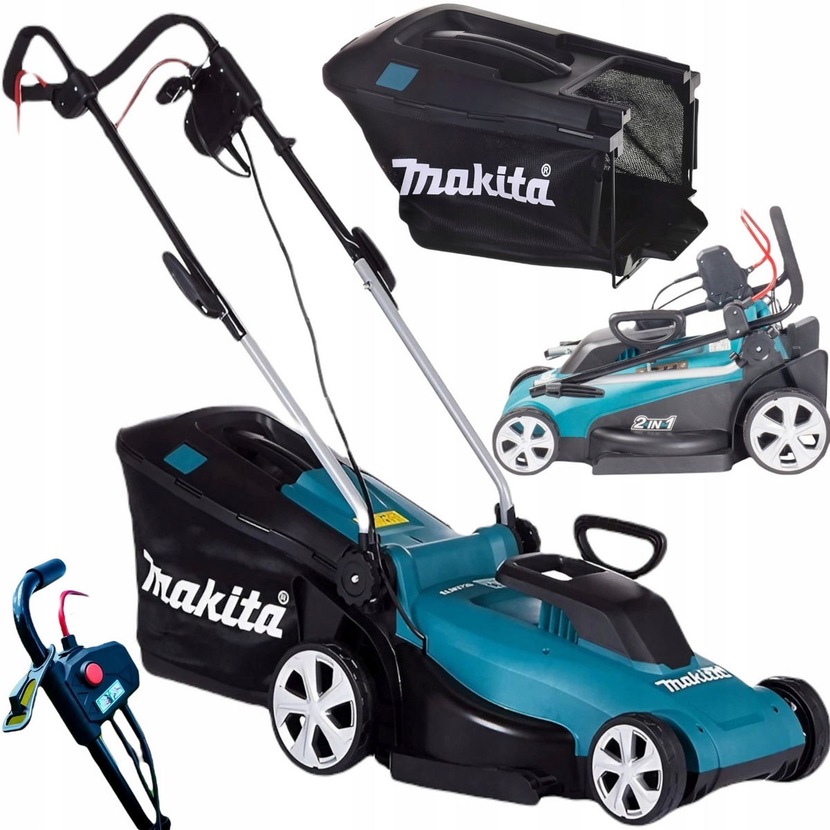 Makita 1404 W elektrická kosačka na trávu 40 l